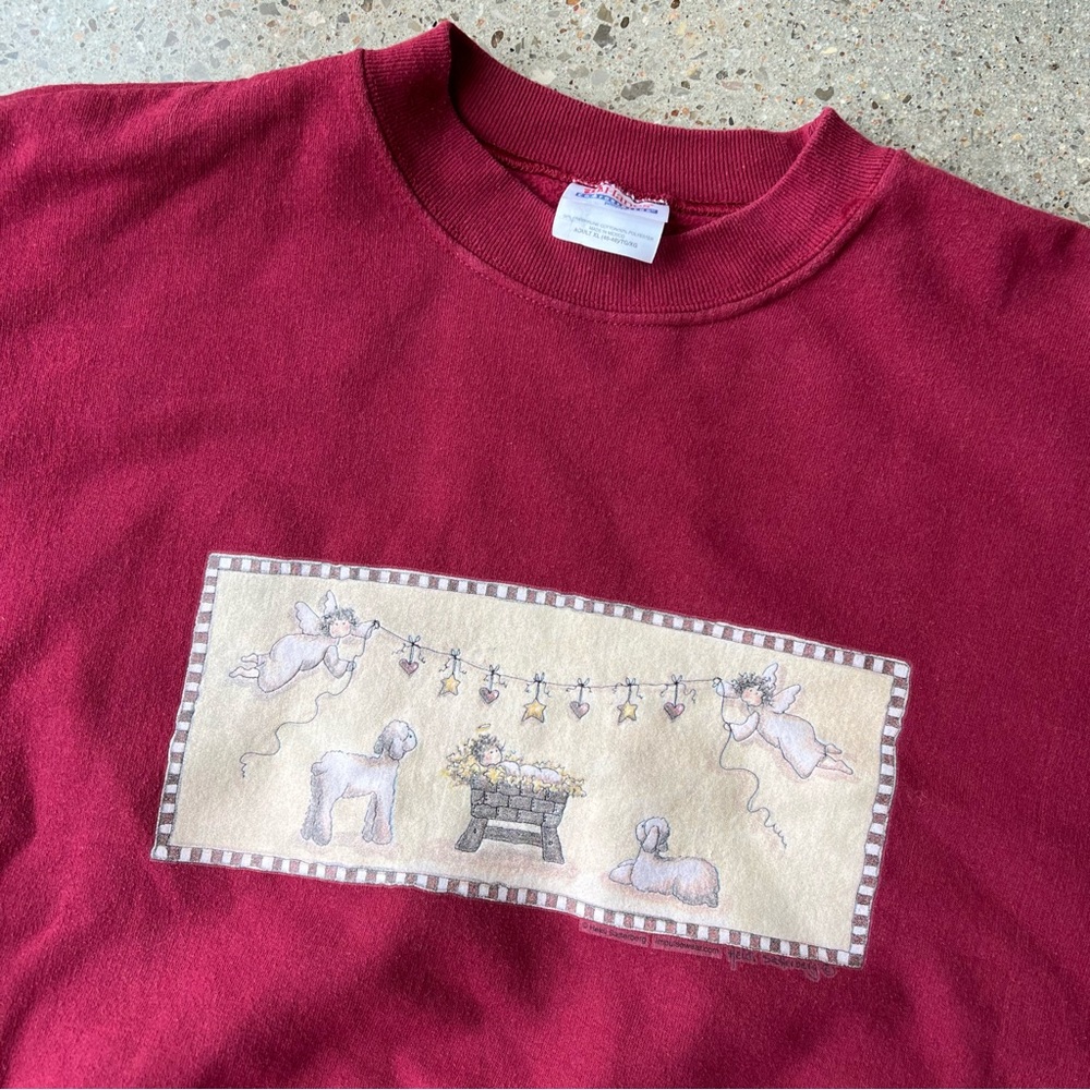 Precious Moment Vintage Christmas Sweatshirt L